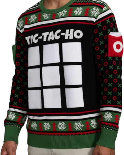 Tic Tac Ho Festive Gamewear Ugly Christmas Sweater