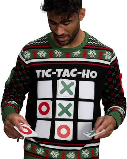 Tic Tac Ho Festive Gamewear Ugly Christmas Sweater