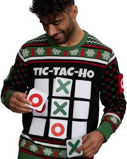 Tic Tac Ho Festive Gamewear Ugly Christmas Sweater