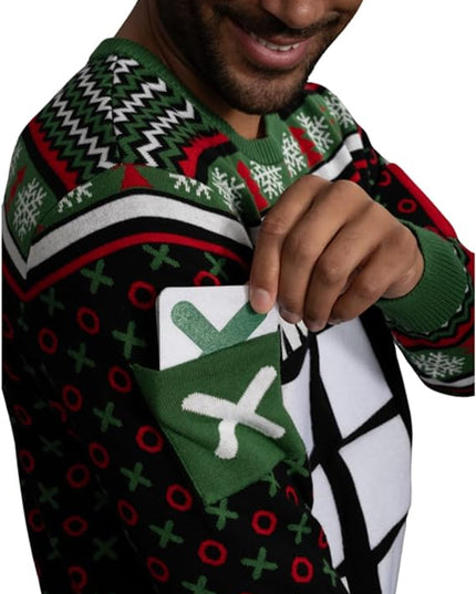 Tic Tac Ho Festive Gamewear Ugly Christmas Sweater