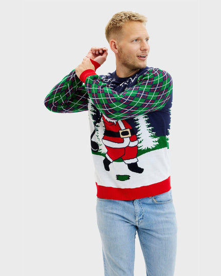 Ho Ho Hole In One Christmas Sweater for Men