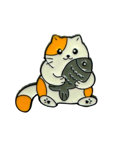 Fish Cat II Pin - Hauska lahja kissanystävälle