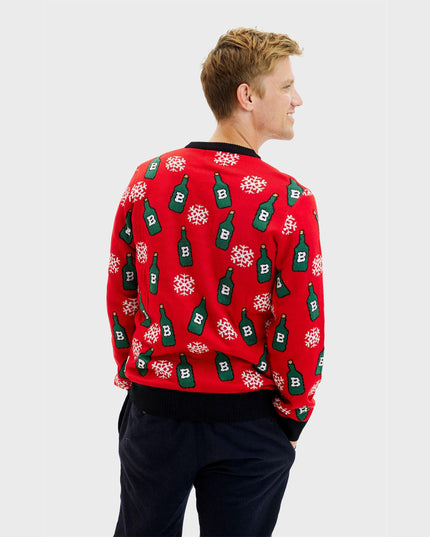 Men's Two-Sided Christmas Sweater - Most Wonderful Time Red