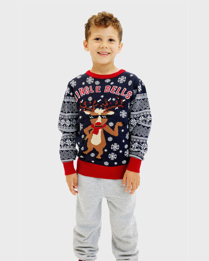 Jingle Bells Christmas Sweater for Kids - Light-Up Fun
