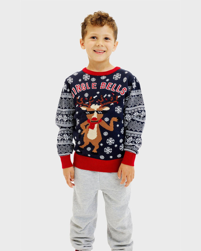 Jingle Bells Christmas Sweater for Kids - Light-Up Fun
