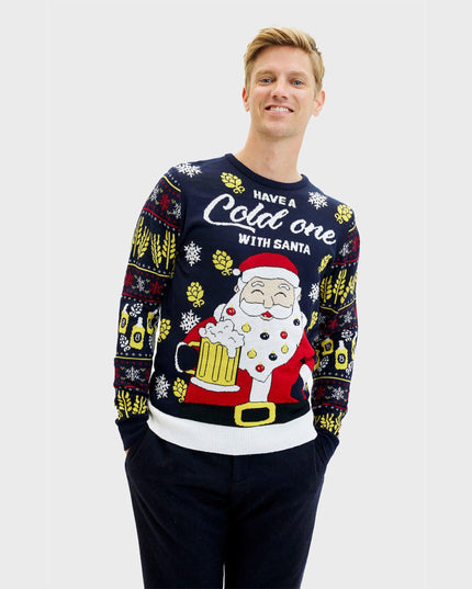 Have A Cold One With Santa Christmas Sweater for Men