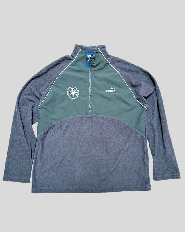 Vintage Puma Grey Fleece Pullover Family Christmas Sweater