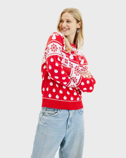 Classic Red Christmas Sweater for Women
