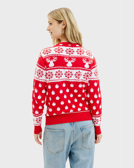 Classic Red Christmas Sweater - Women's