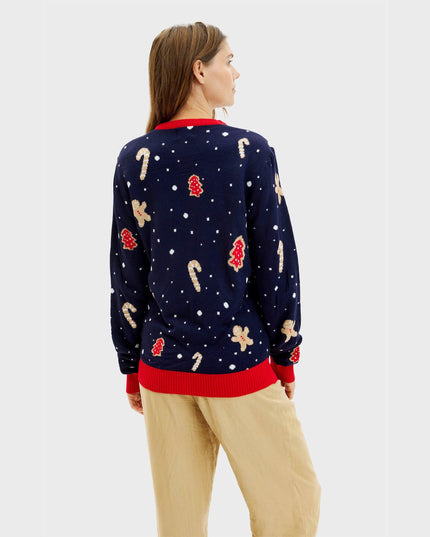 Light-Up Cute Cookie Man Sweater for Women - Ugly Design