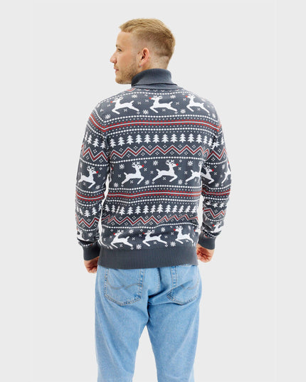 Stylish Highneck Christmas Sweater for Men