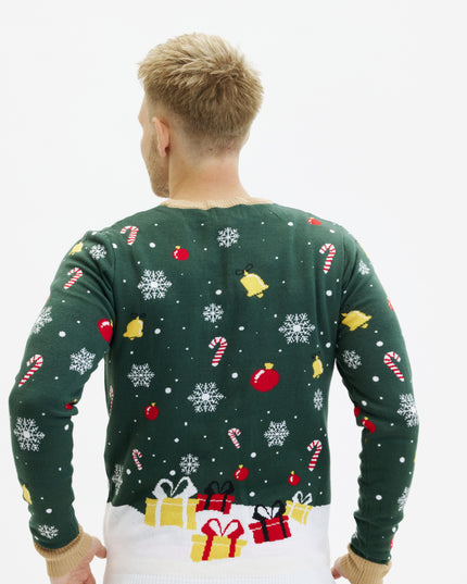 Santa Christmas Star Sweater for Men - Light-Up Design