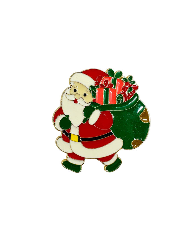 Brooch - Santa with Bag | Cute Christmas Accessories