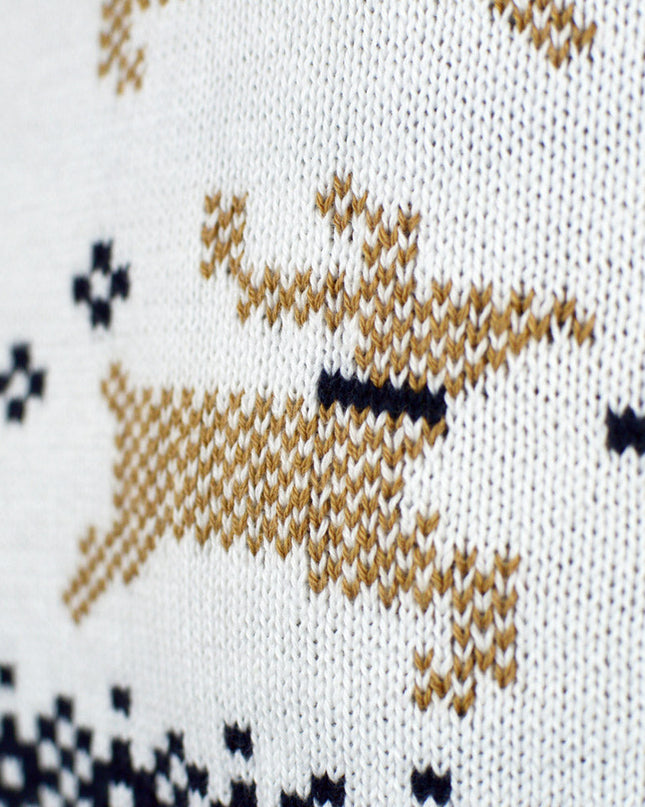 Chic Alaska White Christmas Sweater for Family