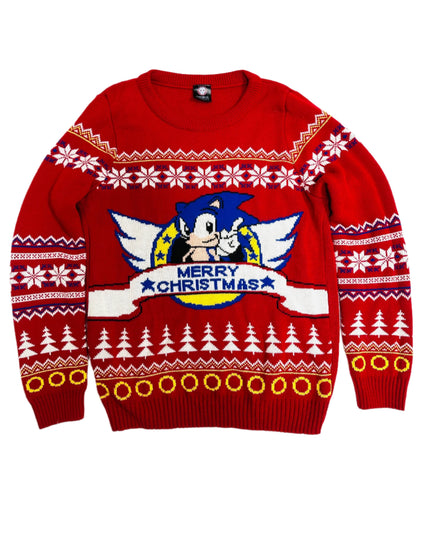 Vintage Sonic Christmas Sweater | Fun Holiday Apparel