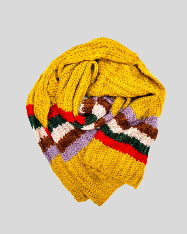 Knitted Ochre Scarf Accessories for All