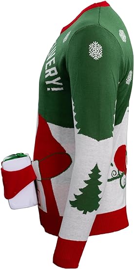 Special Delivery Santa Claus 3D Gift Ugly Christmas Sweater