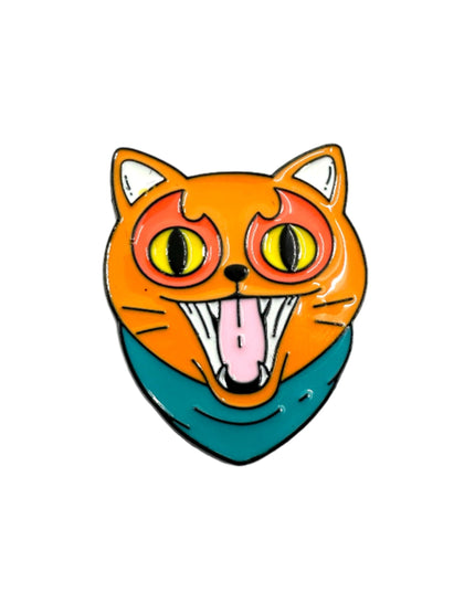 Meowing Cat Pin Badge | Tags: Accessories
