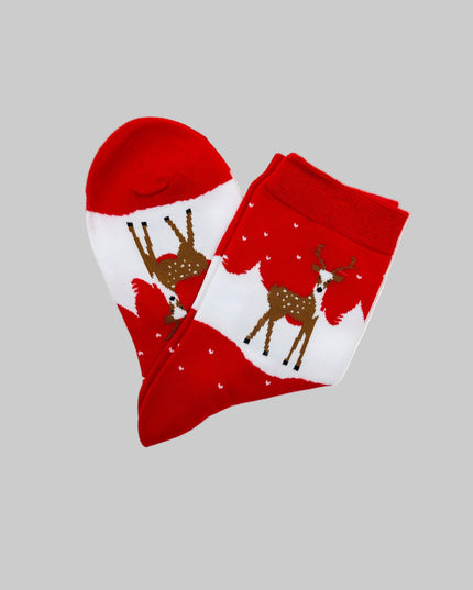Festive Reindeer I Socks - Holiday Cheer