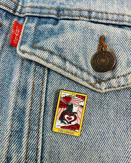 Cat Tarot Pin - The Lovers II for Family Christmas