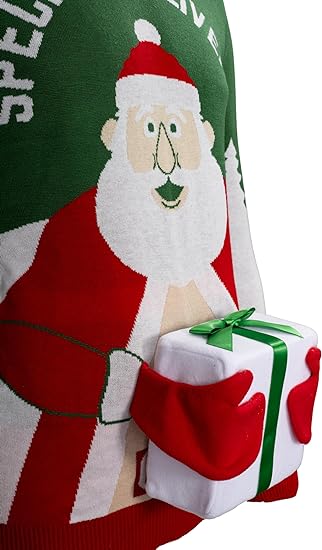 Special Delivery Santa Claus 3D Gift Ugly Christmas Sweater