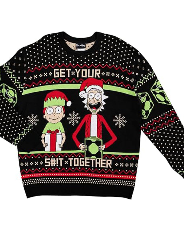 Rick and Morty Get Your Shit Together Ugly Sweater