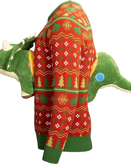 3D Triceratops Dinosaur Ugly Sweater