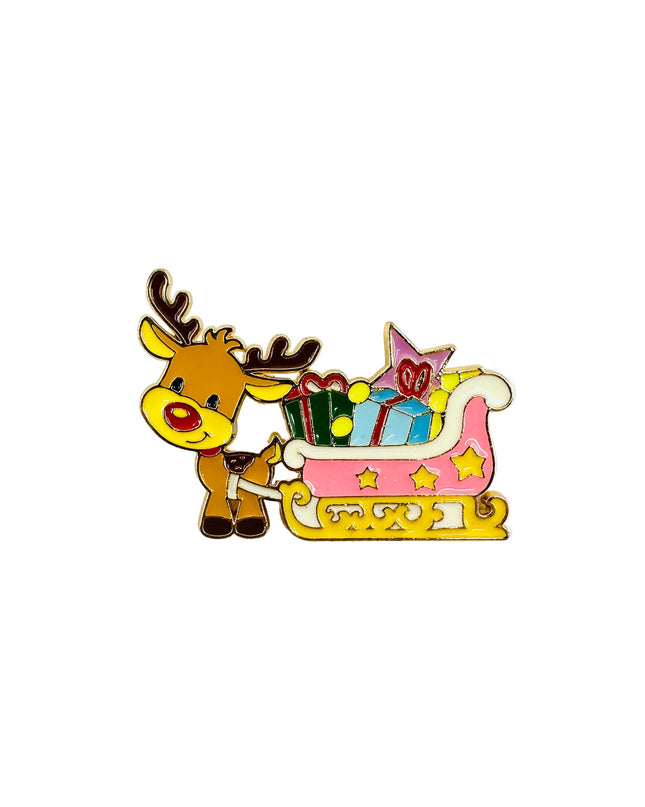 Brooch - Santa Sleigh | Festive Christmas Accessories