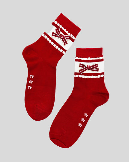 Cute Red Design II Socks - Festive Accessory