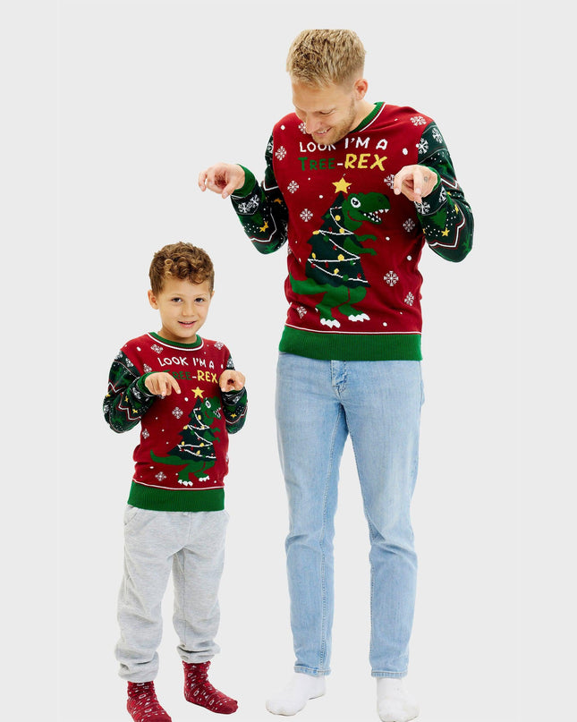 Tree-REX Christmas Sweater for Kids