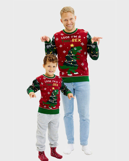 Tree-REX Christmas Sweater for Kids