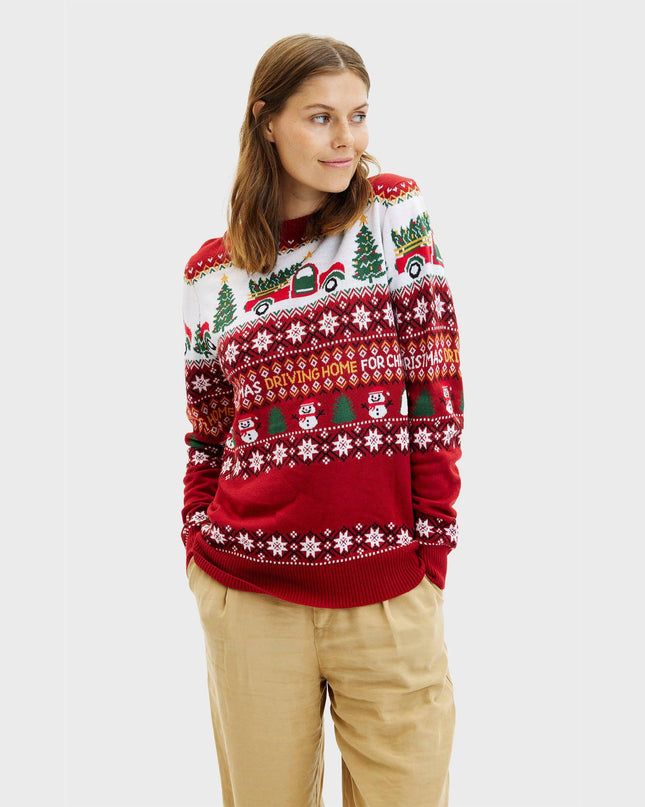 Driving Home for Christmas Sweater for Women - Trine Collection