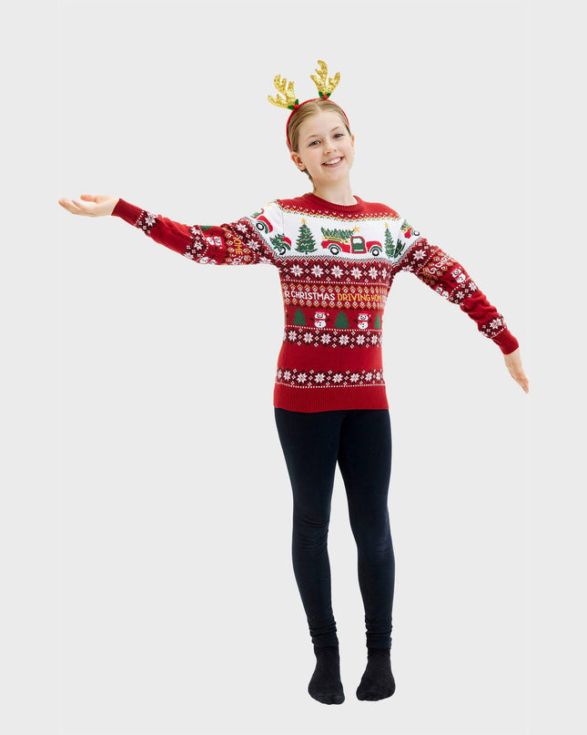 Driving Home for Christmas Sweater for Kids