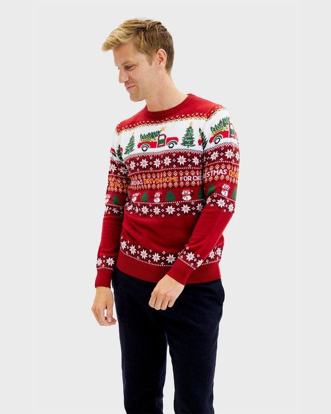 Driving Home for Christmas Sweater for Men - Trine Collection