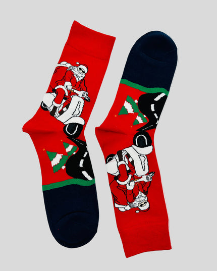 Socks - Biker Santa - Fun Christmas Accessory