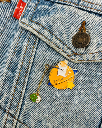 Space Corgi Pin for Family Christmas Fun