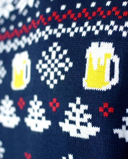 Women's 3D Beer Pocket Christmas Sweater