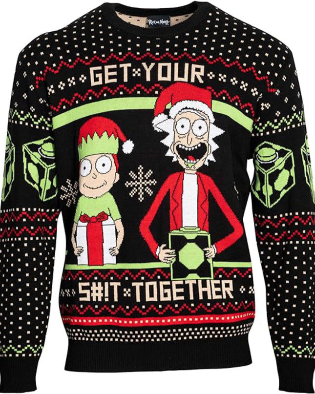 Rick and Morty Get Your Shit Together Ugly Sweater