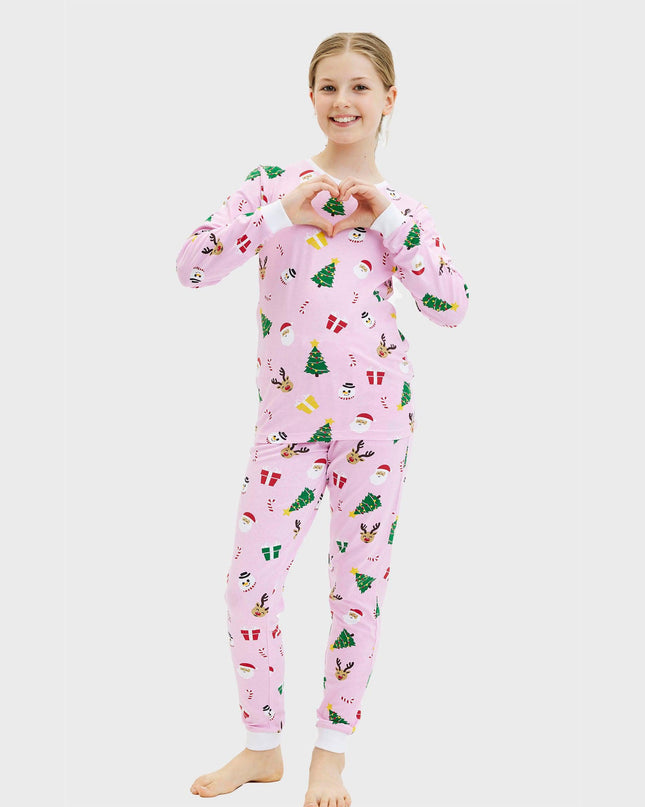 Pinkish Christmas Pajamas for Kids - All-Year Comfort