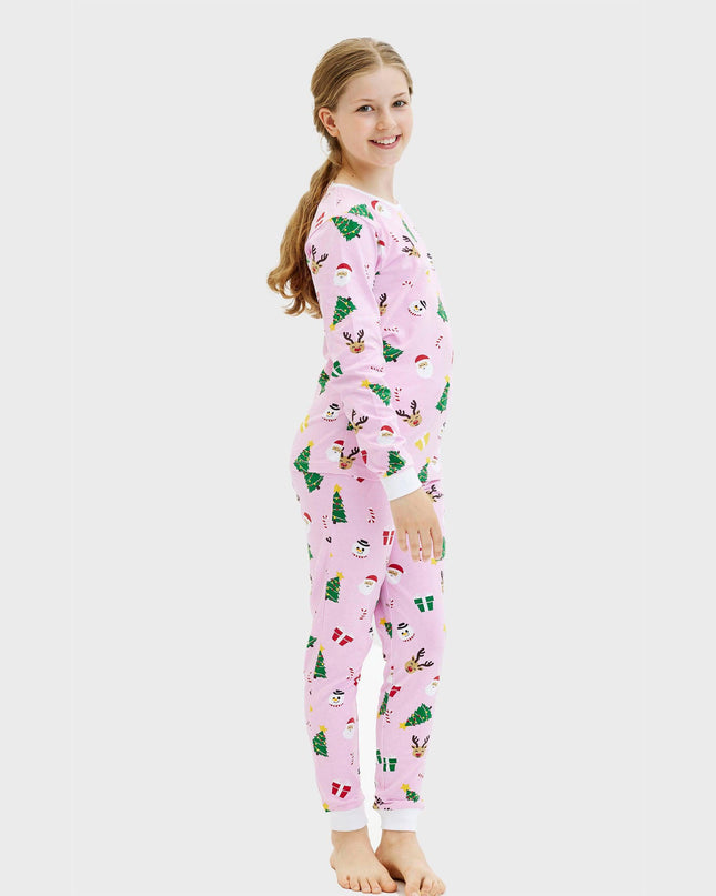 Pinkish Christmas Pajamas for Kids - All-Year Comfort