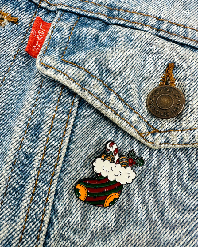 Brooch - Stuffed Sock | Fun Accessories for Christmas