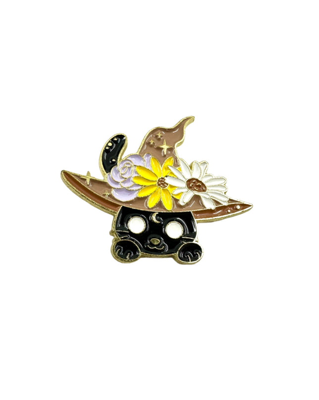 Witch Cat Enamel Pin Badge