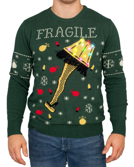 A Christmas Story Fragile Leg Lamp LED Sweater