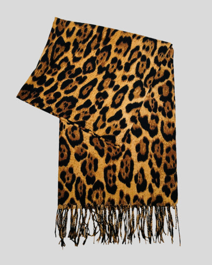 Leopard Scarf - Brown