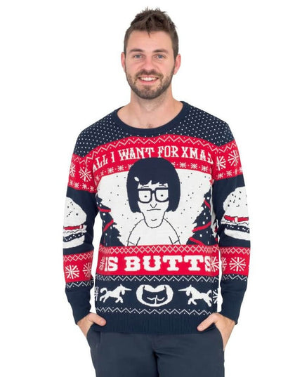 All I Want for Christmas is Butts Tina Ugly Sweater
