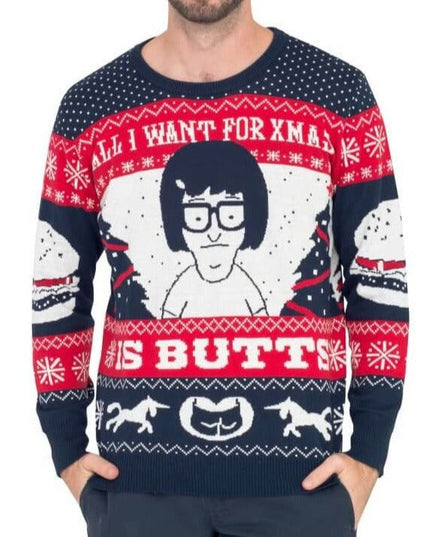 All I Want for Christmas is Butts Tina Ugly Sweater