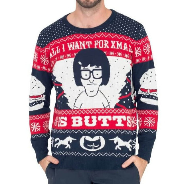 All I Want for Christmas is Butts Tina Ugly Sweater
