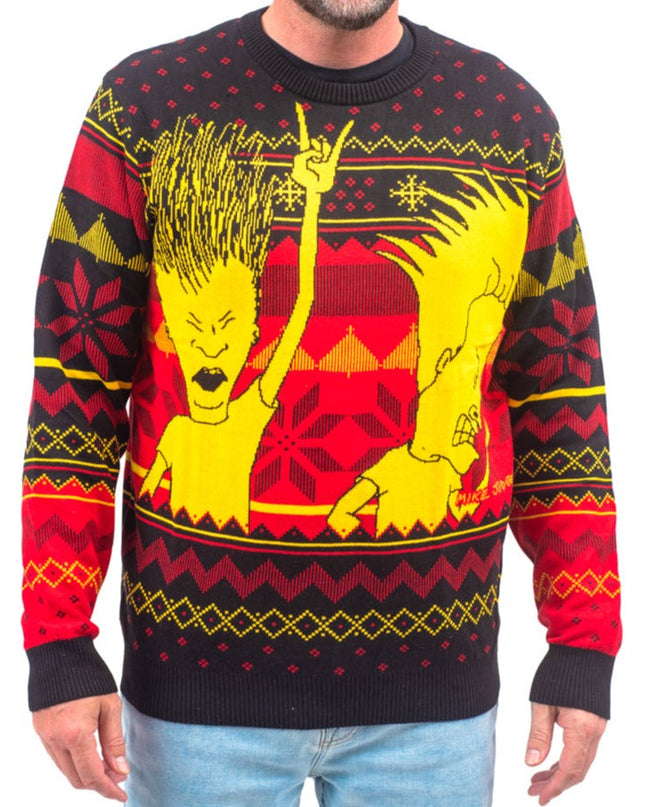 Beavis and Butthead Rock and Roll Ugly Sweater