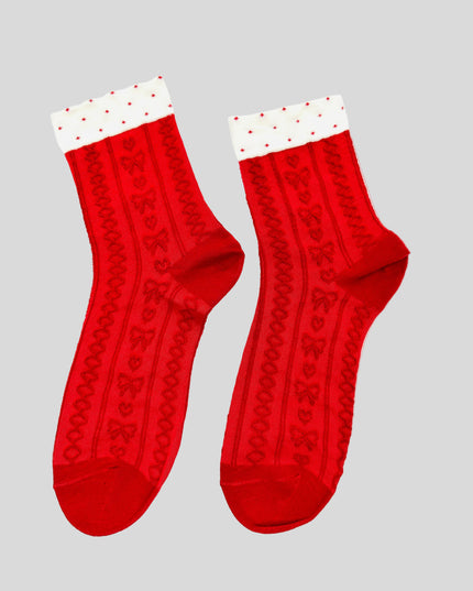 Cute Red Design IV Socks - Festive Accessory