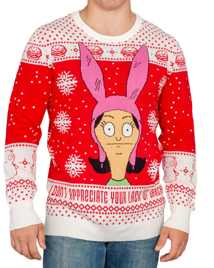 Bobs Burgers Louise Lack of Sarcasm Ugly Sweater